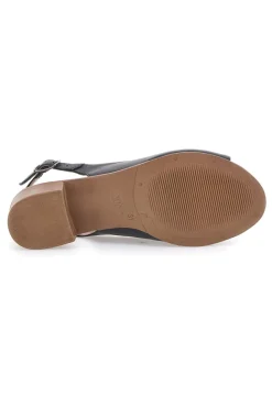 Sandali Neri con Tacco a Blocco e Tomaia in Pelle PITTARELLO LOOK 243065