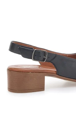Sandali Neri con Tacco a Blocco e Tomaia in Pelle PITTARELLO LOOK 243065