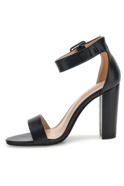 Sandali neri con tacco alto e cinturino First lady CV98111