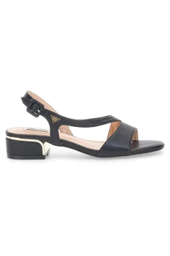 Sandali Neri Con Tacco Basso Mariella Burani 51251