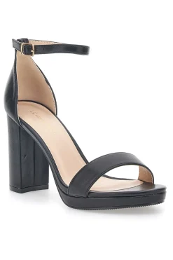 Sandali Neri con Tacco e Cinturino Le Havre Paris 33671