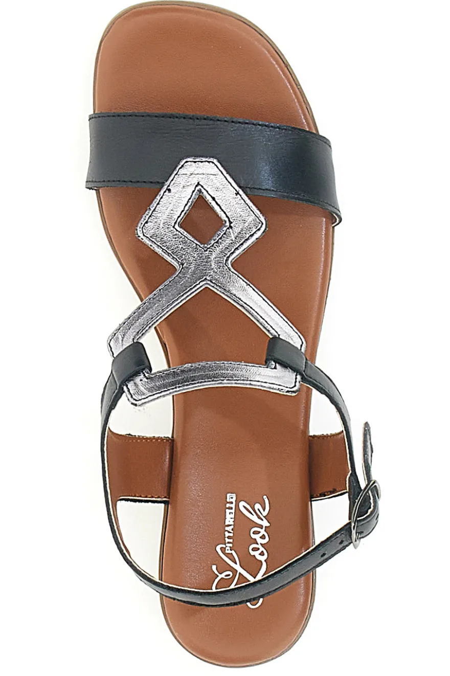 Sandali neri con Tomaia in Pelle Pittarello Look 244295