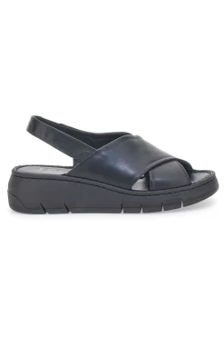 Sandali Neri con Tomaia in Pelle e Soletta Morbida PITTARELLO FOCUS 3315579