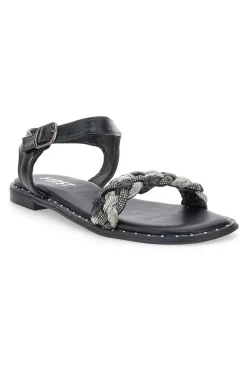 Sandali Neri con Treccia The First 92119