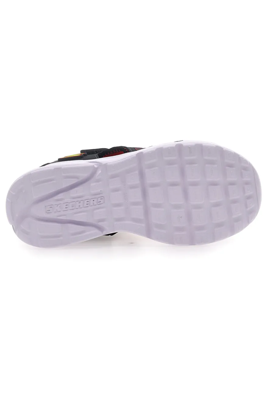 Sandali Neri e Rossi In Tessuto Skechers Razor Splash Aqua Buddies
