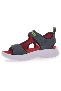 Sandali Neri e Rossi In Tessuto Skechers Razor Splash Aqua Buddies