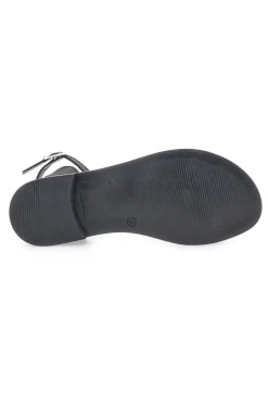 Sandali Neri Flat Con Cinturino Regolabile Pittarello Look DC43877