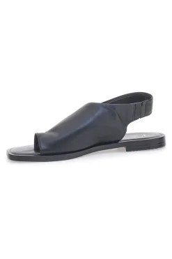 Sandali Neri Flat in Pelle Made in Italy Pittarello Focus 19348