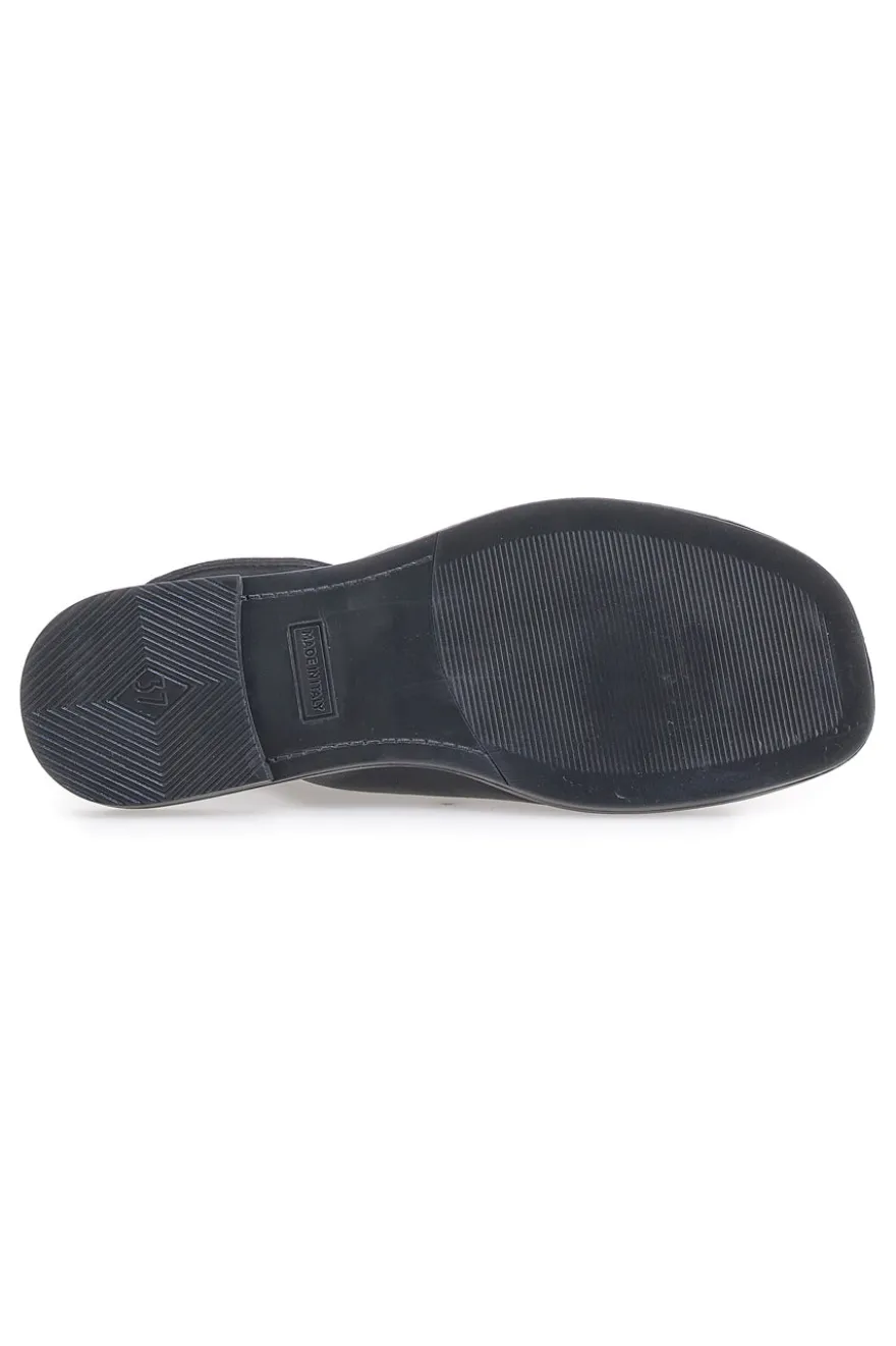 Sandali Neri Flat in Pelle Made in Italy Pittarello Focus 19348