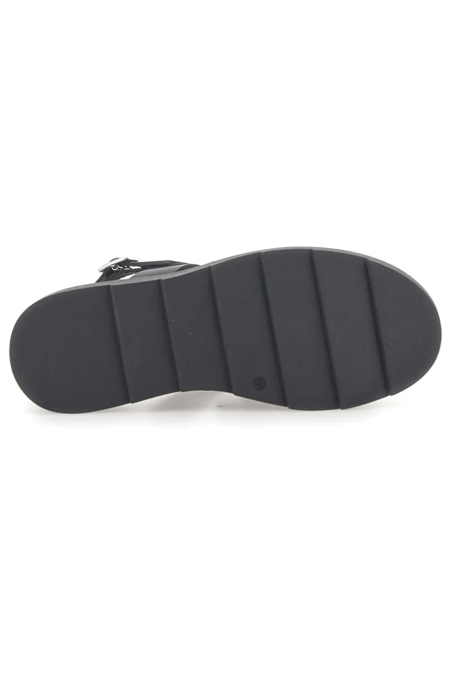 Sandali Neri In Pelle 100% Eco Friendly Pittarello Rock 5835