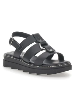 Sandali Neri In Pelle 100% Eco Friendly Pittarello Rock 5835