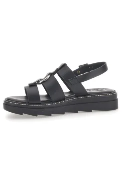 Sandali Neri In Pelle 100% Eco Friendly Pittarello Rock 5835