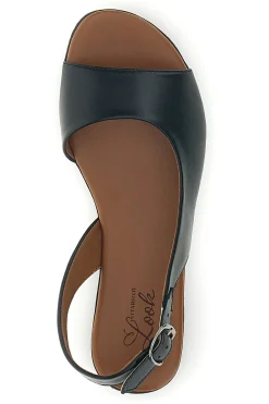 Sandali neri in pelle con cinturino Pittarello look 225110