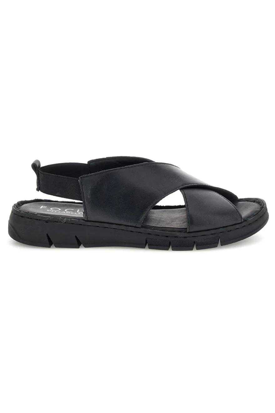 Sandali neri in pelle Pittarello focus 3324229