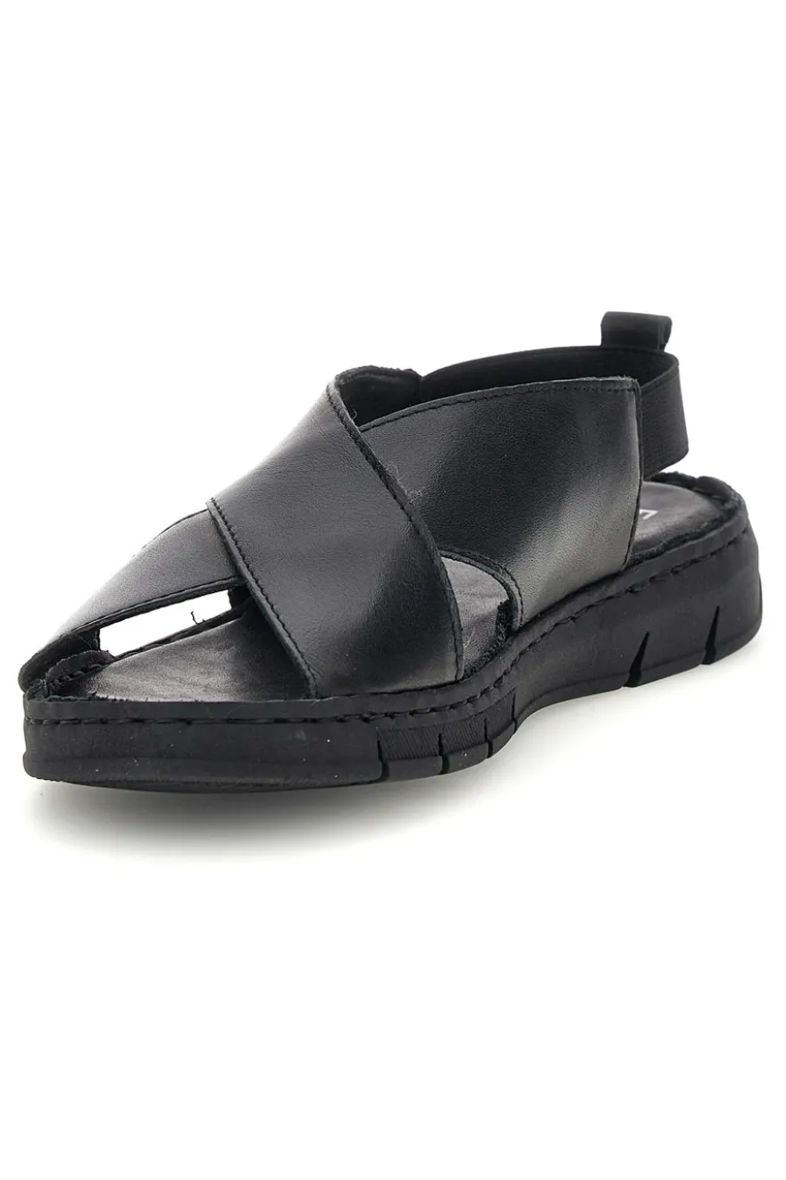 Sandali neri in pelle Pittarello focus 3324229