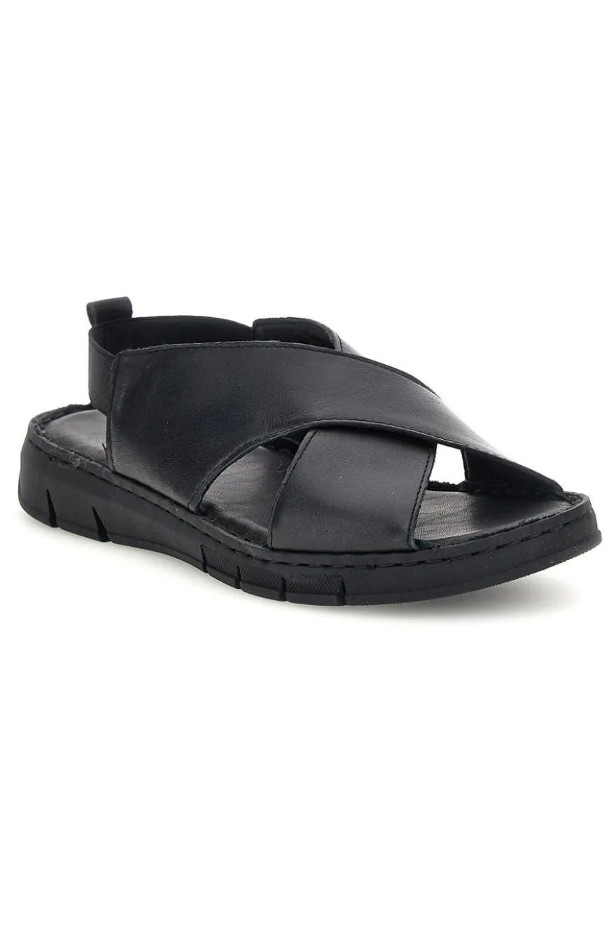Sandali neri in pelle Pittarello focus 3324229