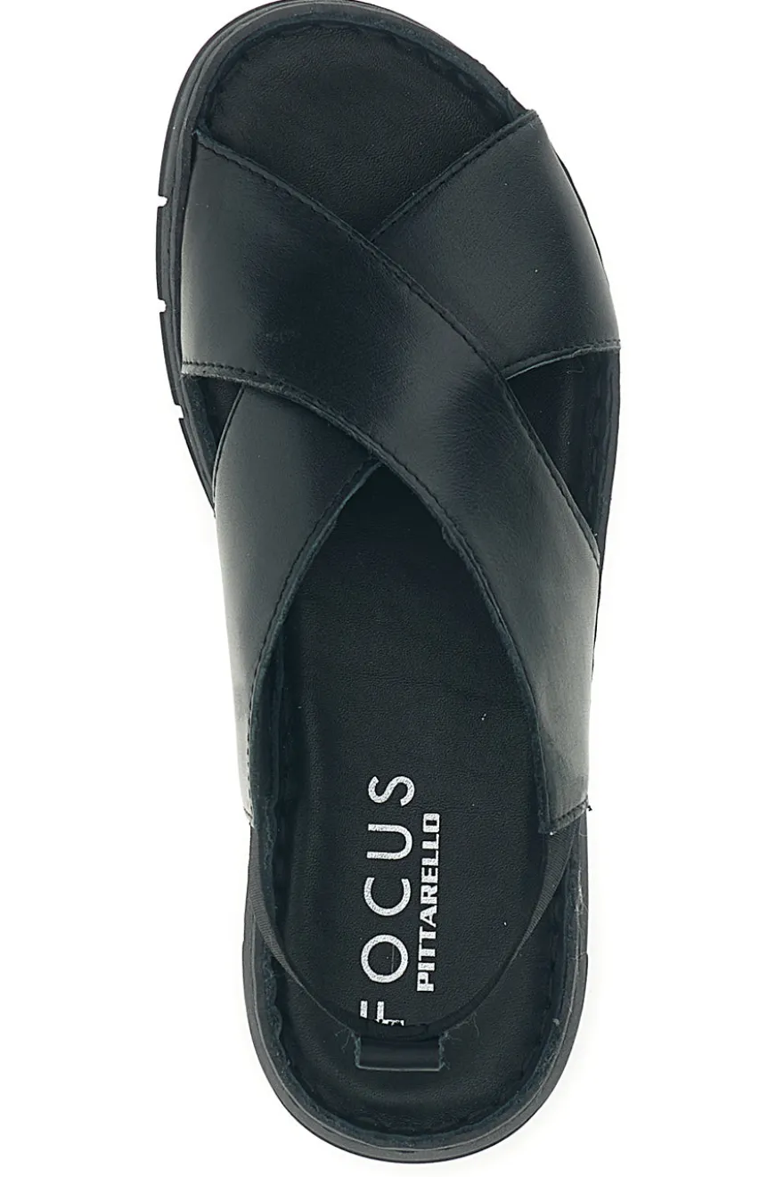Sandali neri in pelle Pittarello focus 3324229