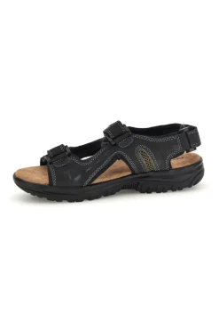 Sandali neri in pelle Superga S86U292