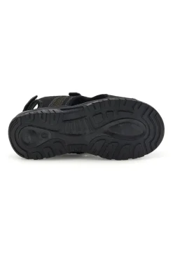 Sandali neri in pelle Superga S86U292