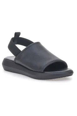 Sandali Neri In Vera Pelle Made in Italy Con Elastico Pittarello Focus 19515