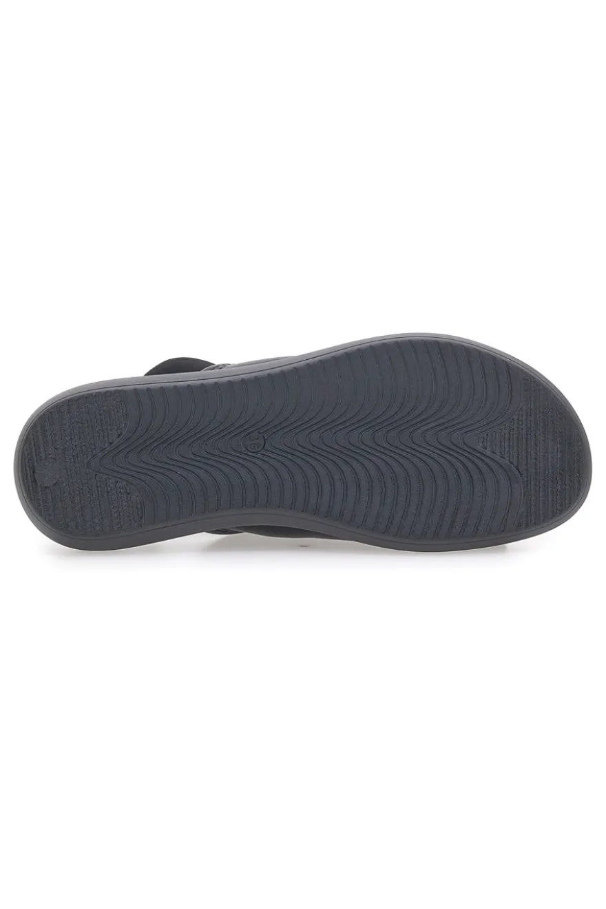 Sandali Neri In Vera Pelle Made in Italy Con Elastico Pittarello Focus 19515