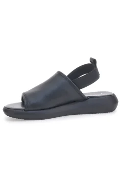 Sandali Neri In Vera Pelle Made in Italy Con Elastico Pittarello Focus 19515