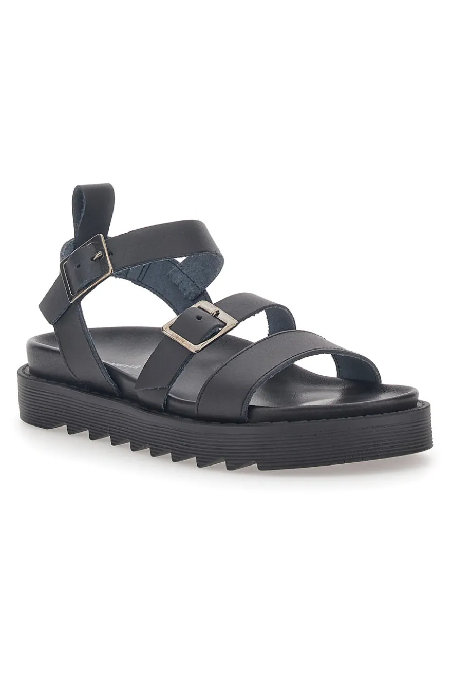 Sandali Neri in Vera Pelle da Donna Pittarello Capsule 27152