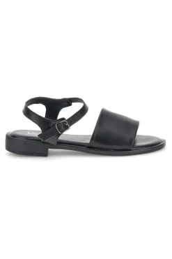 Sandali neri in vera pelle con fascia e cinturino Pittarello focus 222210