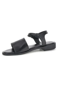 Sandali neri in vera pelle con fascia e cinturino Pittarello focus 222210