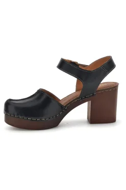 Sandali neri in vera pelle con tacco Pittarello 1145971