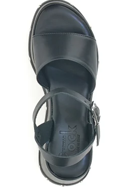 Sandali Neri In Vera Pelle con Platform Alto PITTARELLO ROCK 15777/Z