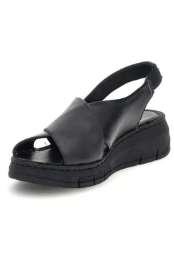 Sandali neri in vera pelle Pittarello focus 7155579