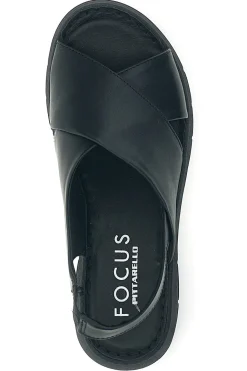 Sandali neri in vera pelle Pittarello focus 7155579