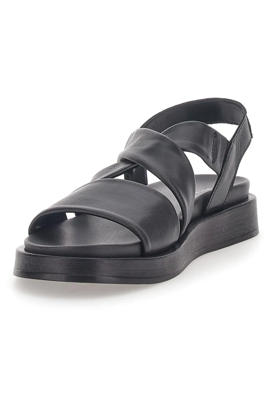 Sandali Neri In Vera Pelle Pittarello Capsule 28068