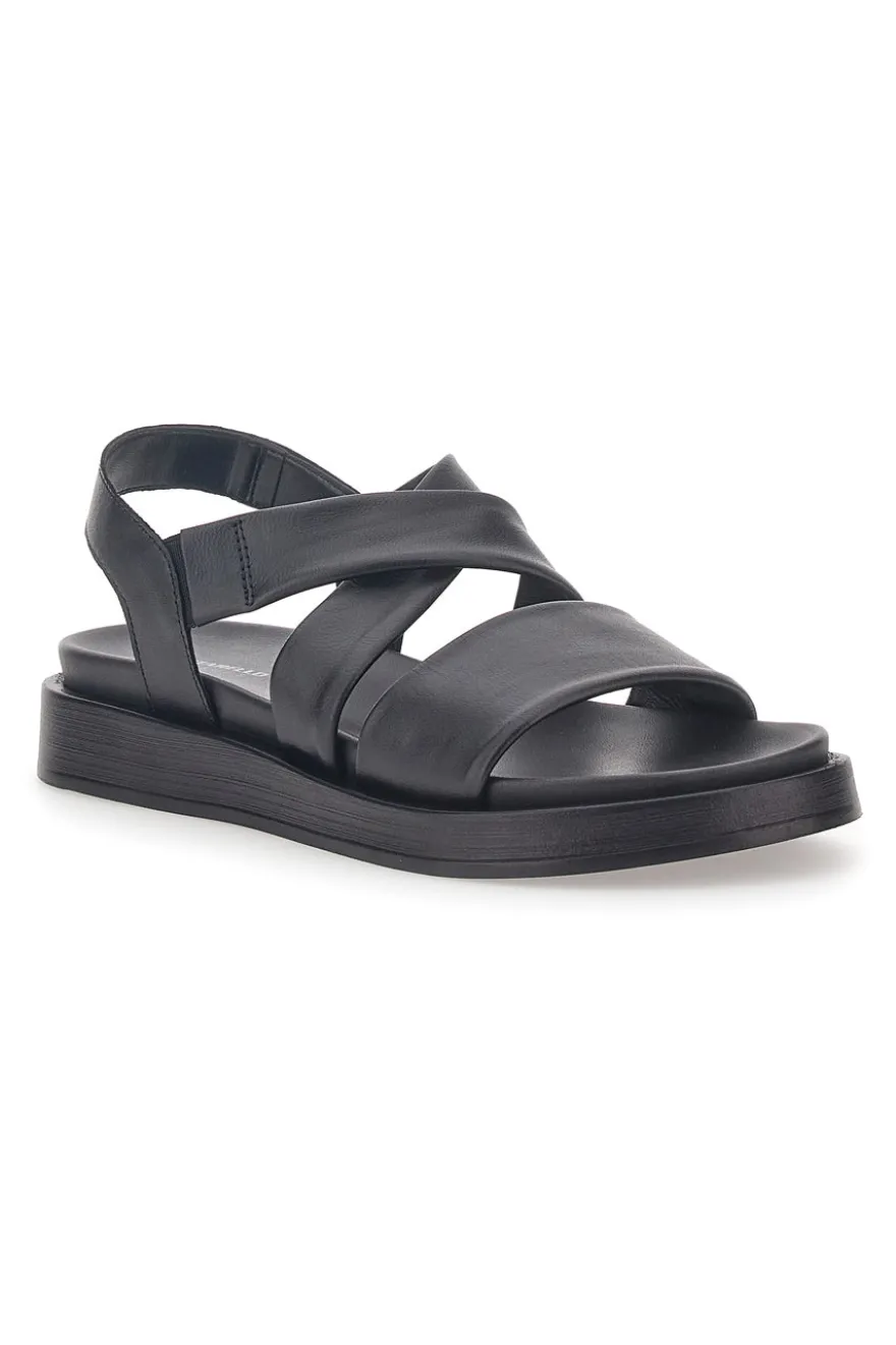 Sandali Neri In Vera Pelle Pittarello Capsule 28068