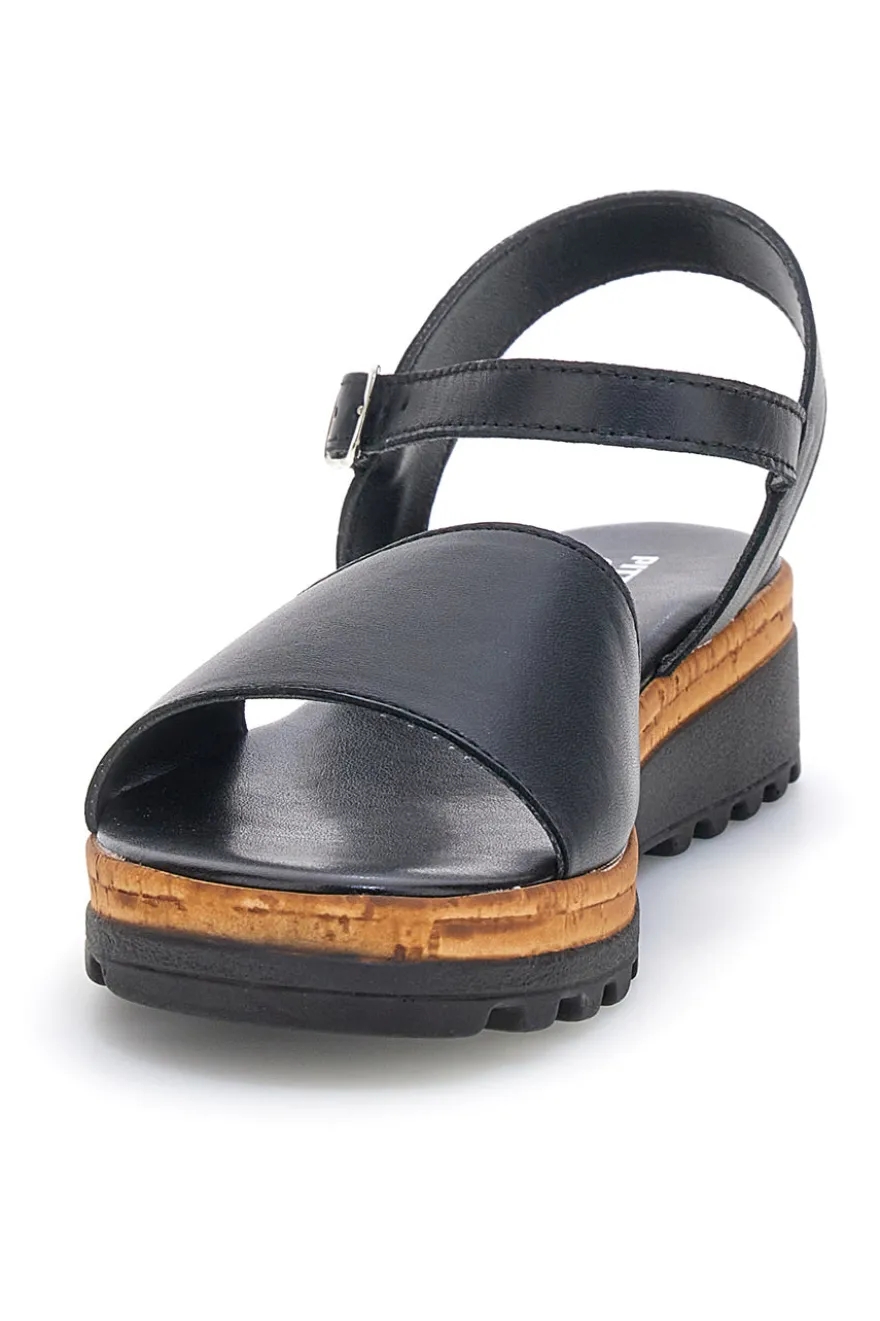 Sandali Neri in vera pelle Made in Italy con cinturino Pittarello 3185070811