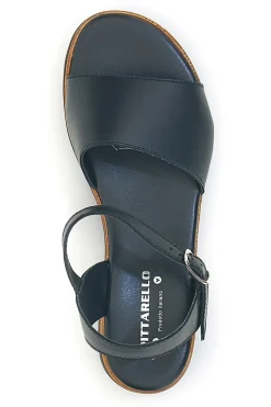 Sandali Neri in vera pelle Made in Italy con cinturino Pittarello 3185070811