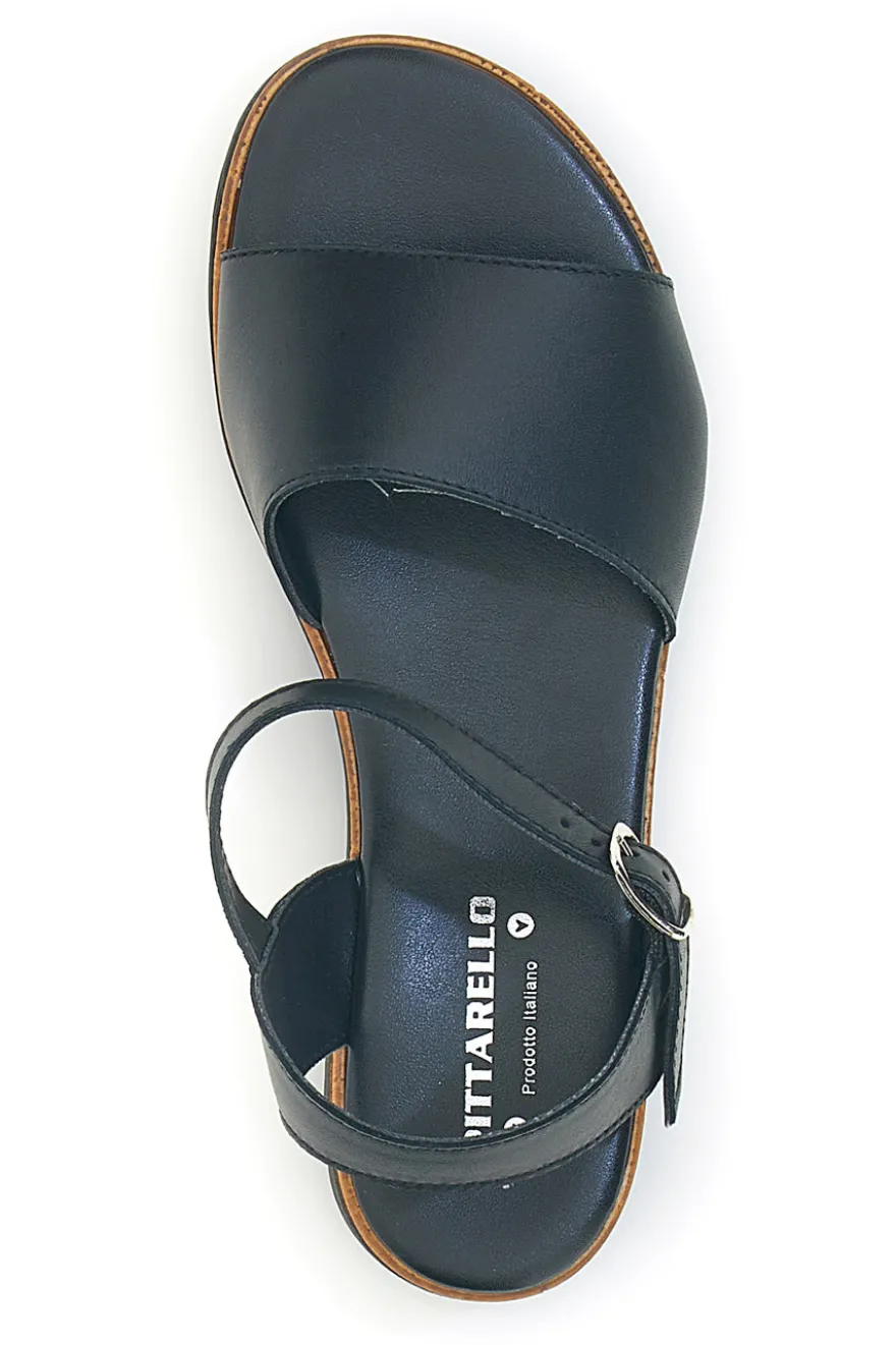 Sandali Neri in vera pelle Made in Italy con cinturino Pittarello 3185070811