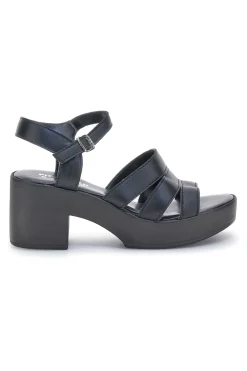 Sandali Neri in vera pelle Made in Italy con cinturino Pittarello 800071082