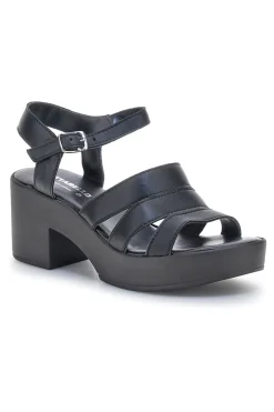 Sandali Neri in vera pelle Made in Italy con cinturino Pittarello 800071082