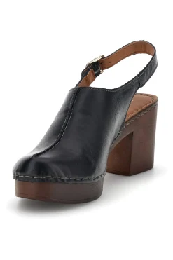 Sandali neri in vera pelle con tacco Pittarello 1143622
