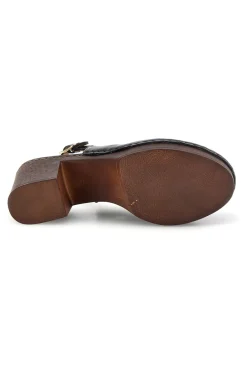 Sandali neri in vera pelle con tacco Pittarello 1143622