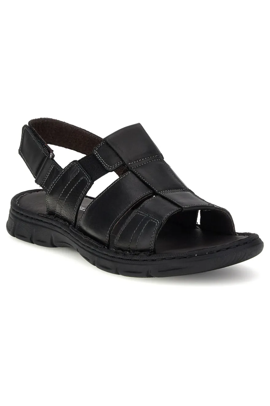 Sandali neri in vera pelle Pittarello eco 2617985