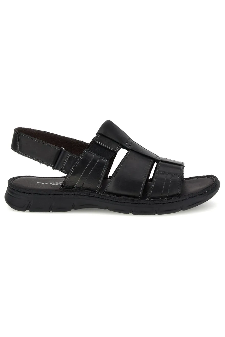 Sandali neri in vera pelle Pittarello eco 2617985