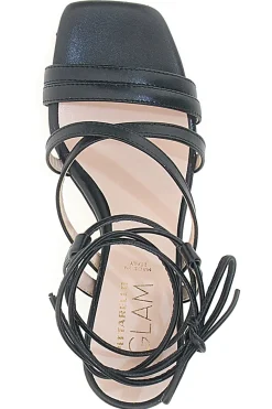 Sandali Neri Lace-Up Con Tacco 9 Cm Pittarello Glam 3615