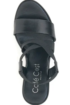 Sandali Neri Made In Italy Con Zeppa Da Donna Cafe' Cost 1