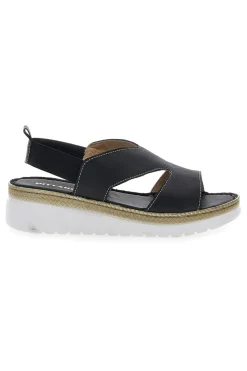 Sandali Neri Sling-back Con Elastici Pittarello 90042