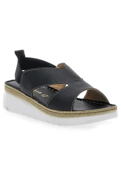 Sandali Neri Sling-back Con Elastici Pittarello 90042