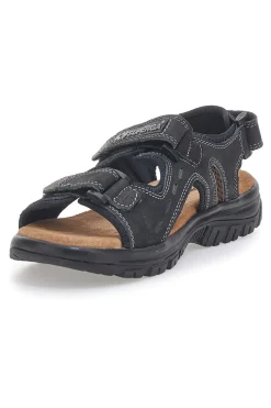 Sandali neri sportivi con strappi Superga S86U292