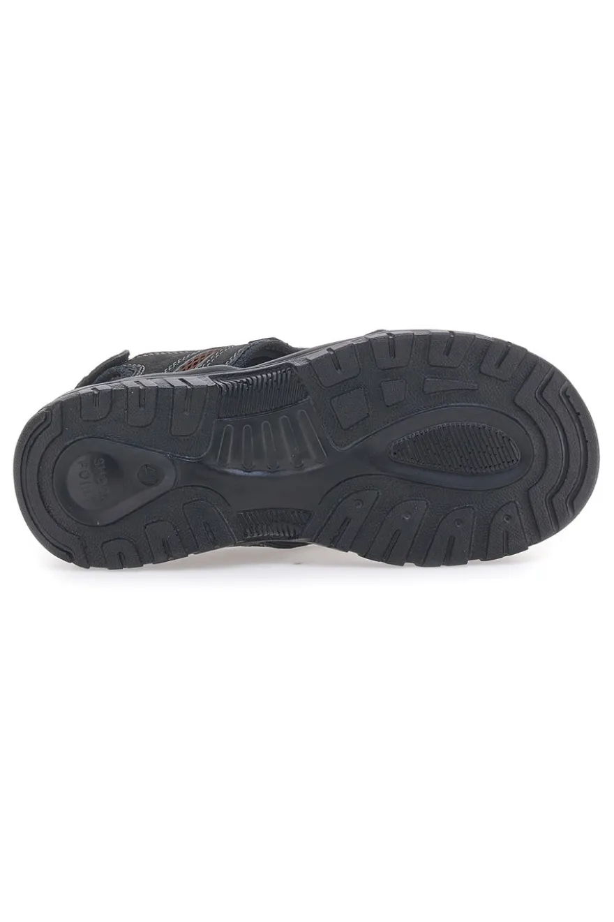 Sandali neri sportivi con strappi Superga S86U292